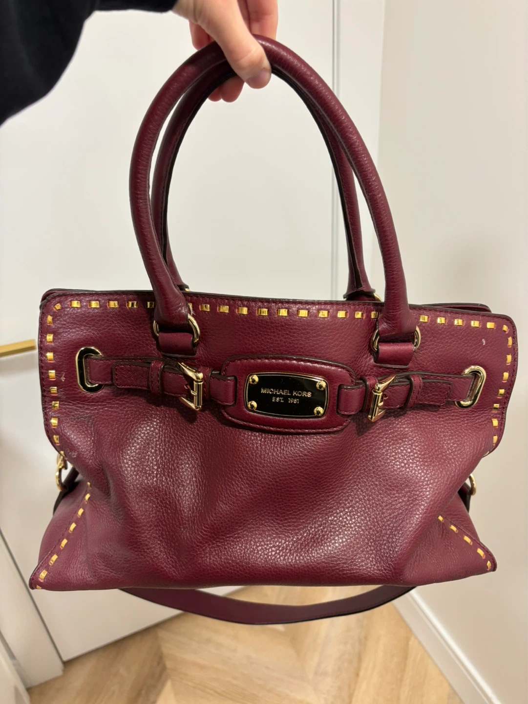 Michael Kors Burgundy Leather Bag