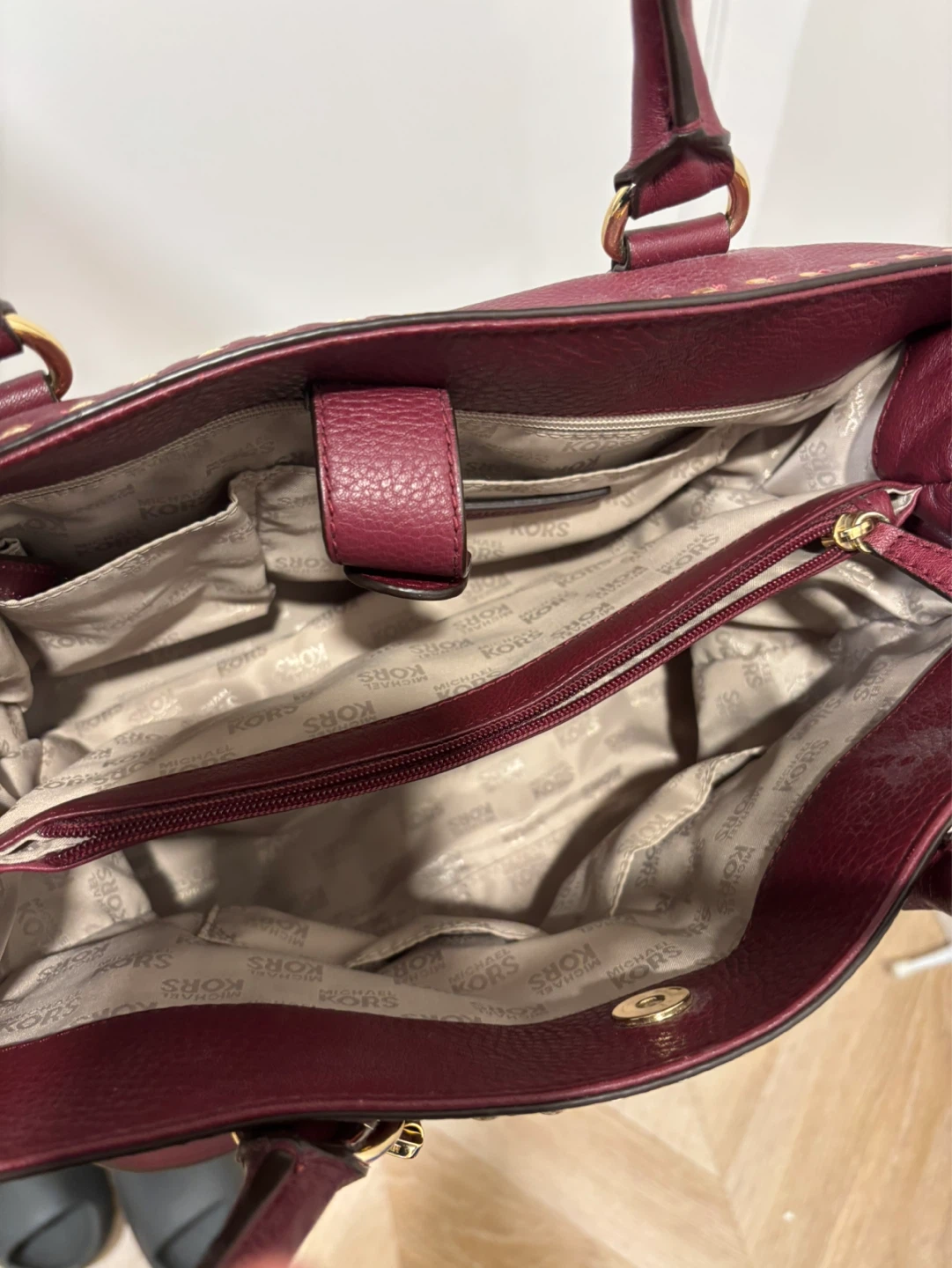 Michael Kors Burgundy Leather Bag - photo 3