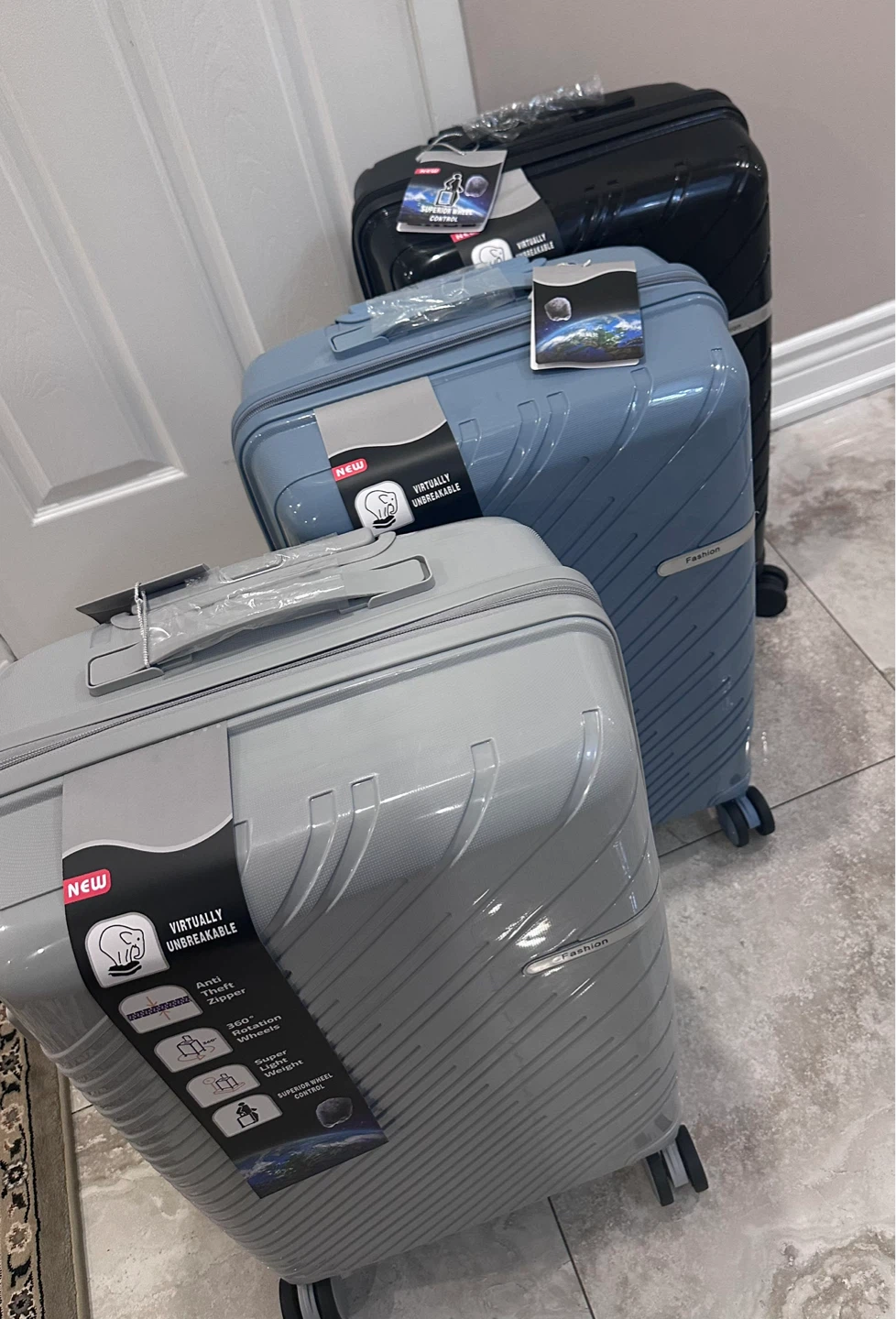 Carry on and size 24 Fashion Suitcase - Virtually Unbreakable