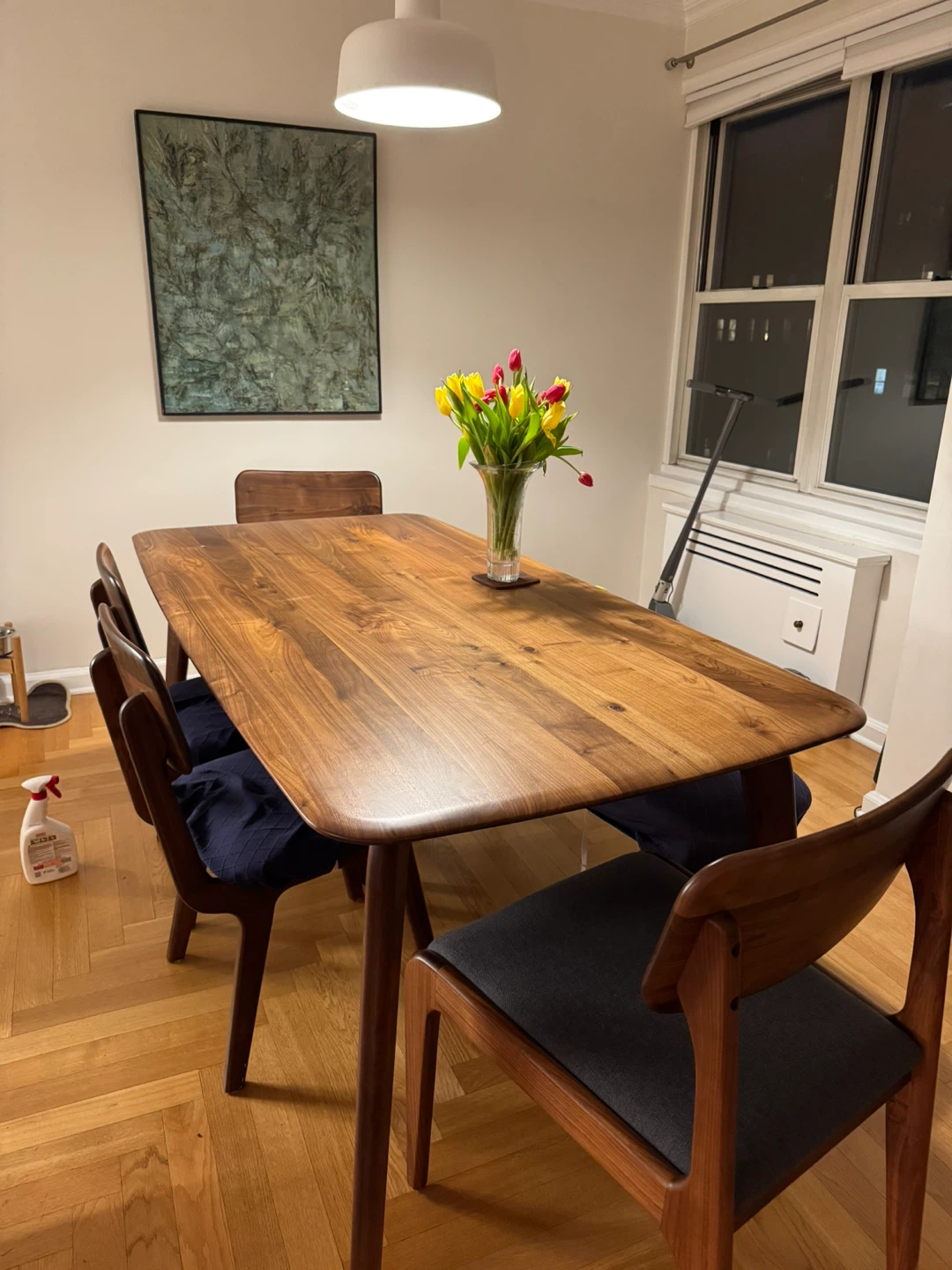 Solid Wood Dining Table and Chairs Set