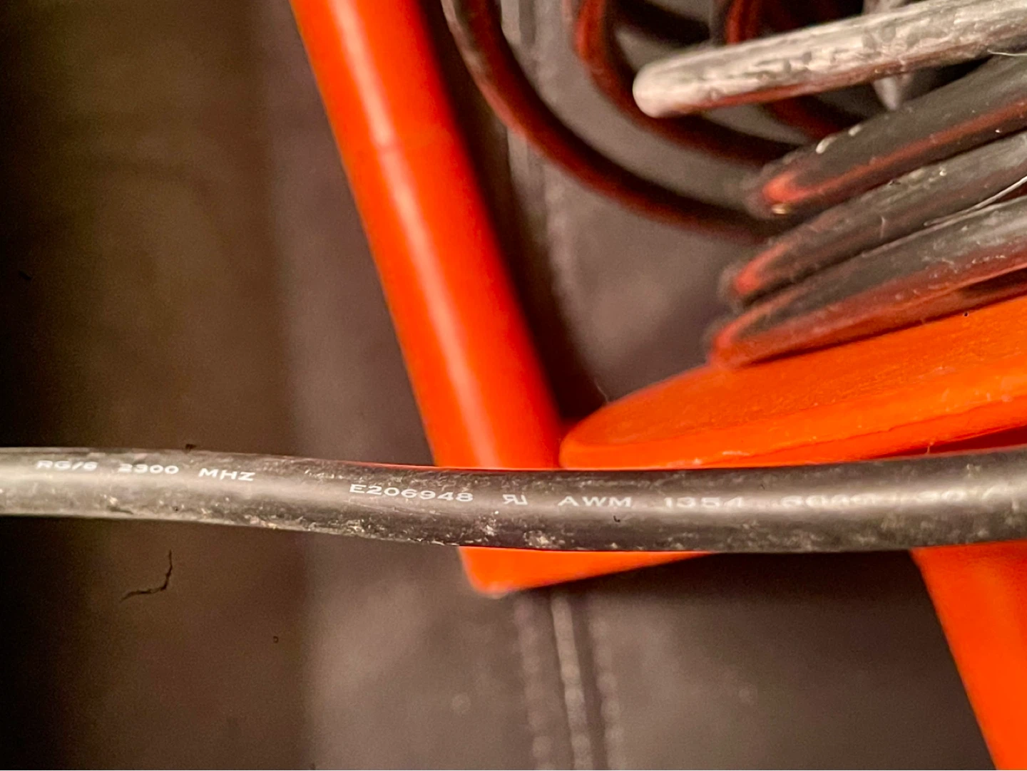 Orange Cord Stand Cable Reel with Coaxial Cable - photo 5