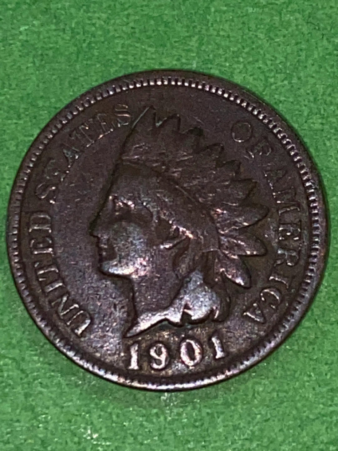 1901 Indian Head Penny - One Cent Coin