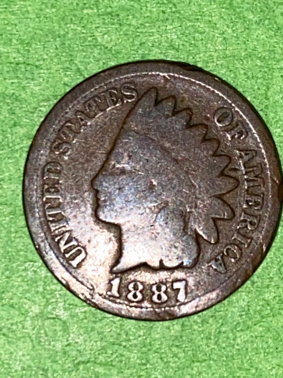 1887 Indian Head Penny - One Cent Coin