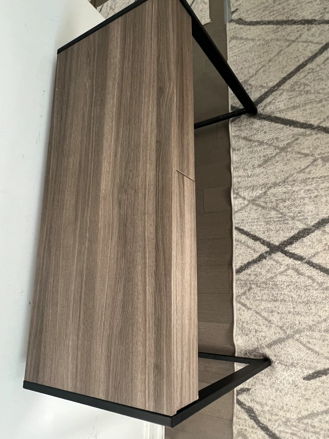 Modern Wood-Look Desk with Metal - photo 5