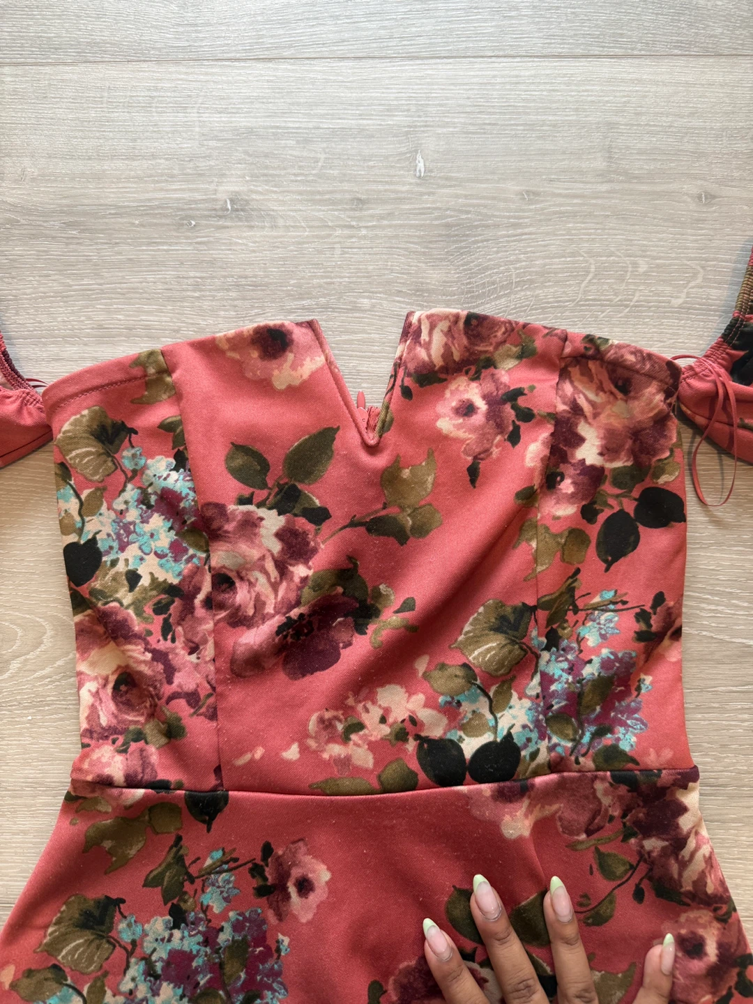 Guess Floral Off-the-Shoulder Peplum Top Size S - photo 5