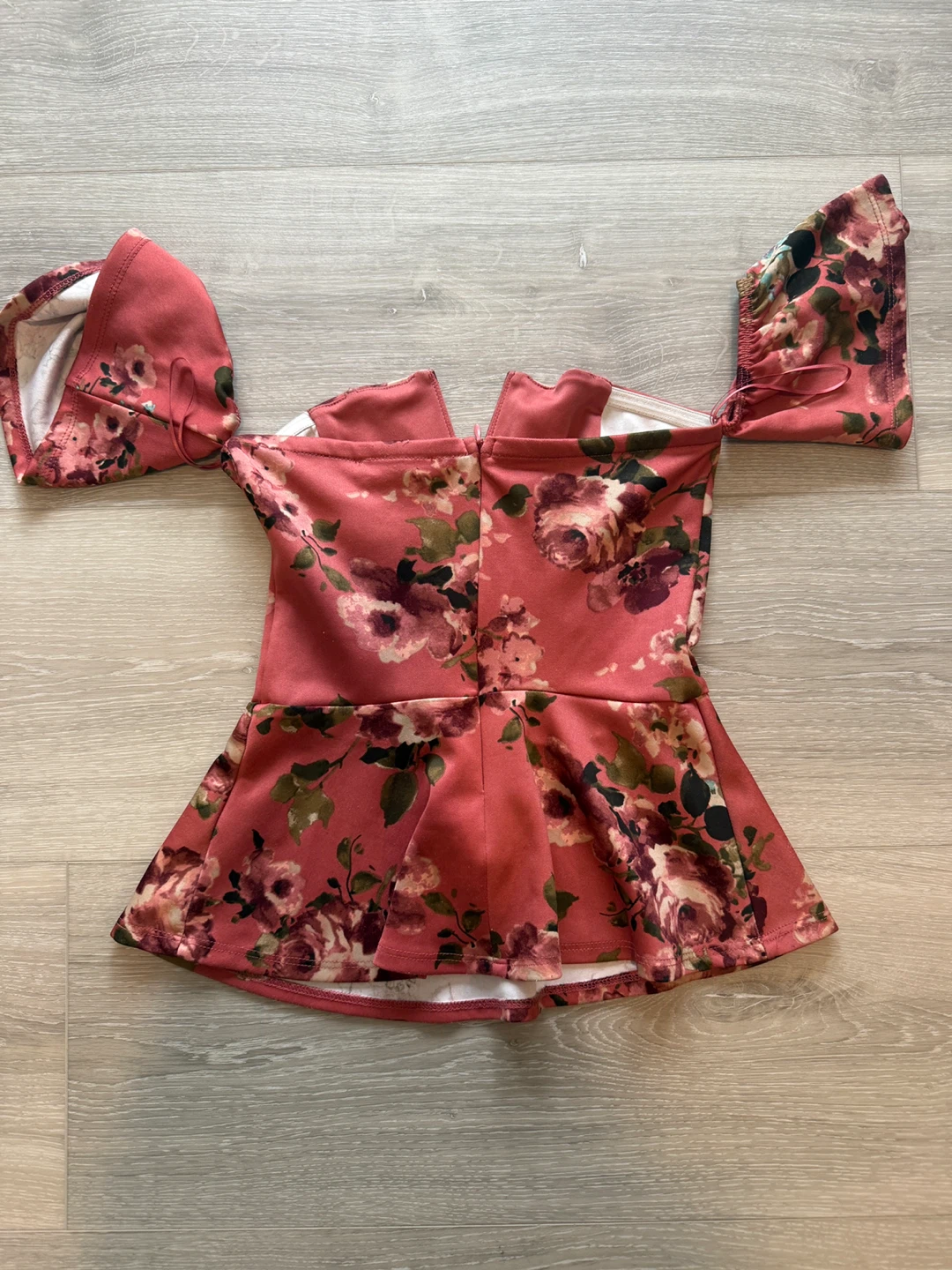 Guess Floral Off-the-Shoulder Peplum Top Size S - photo 4