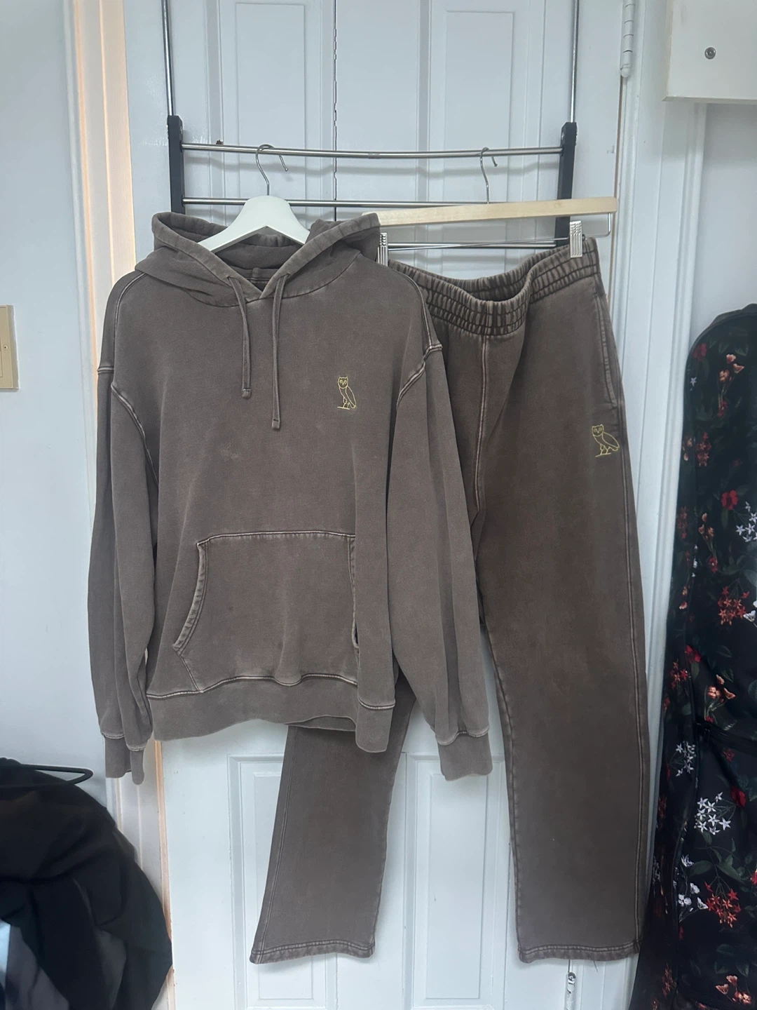OVO Hoodie and Sweatpants Set - Brown