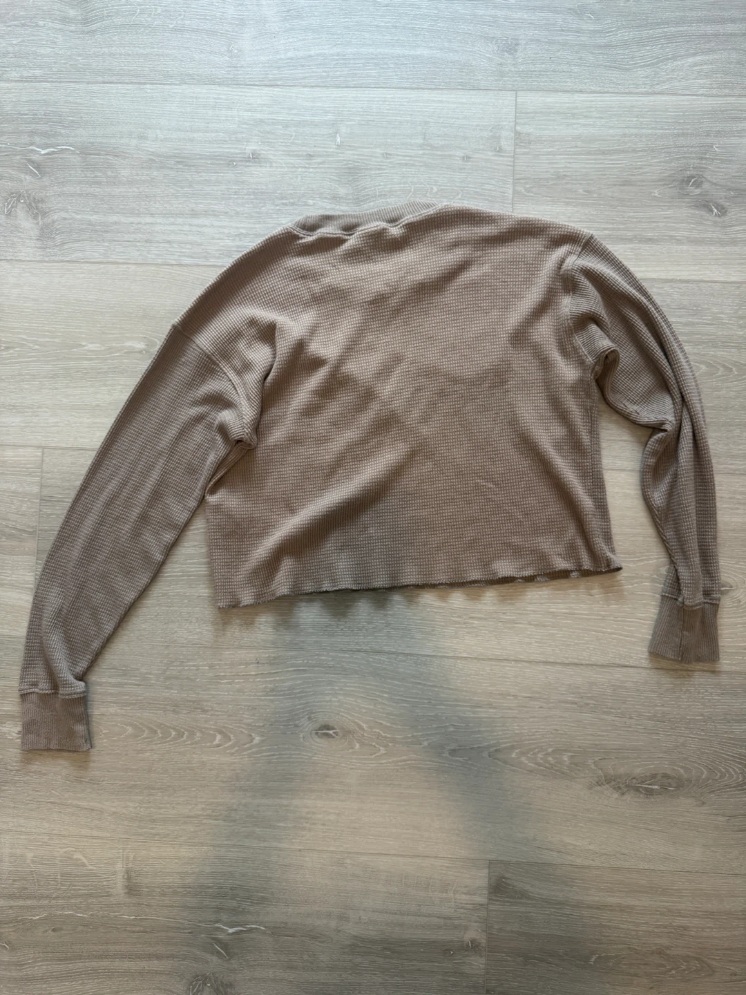 Tna waffle knit long sleeve crop top - photo 5