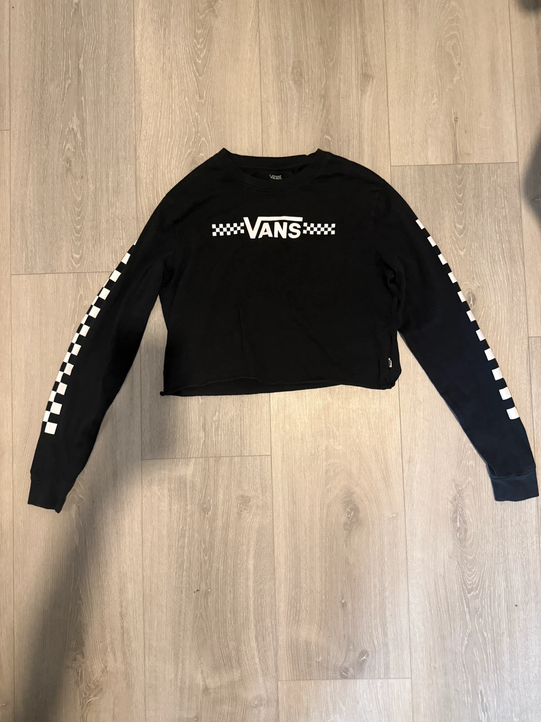 Vans Black Cropped Long Sleeve T-Shirt - X-Small - photo 4