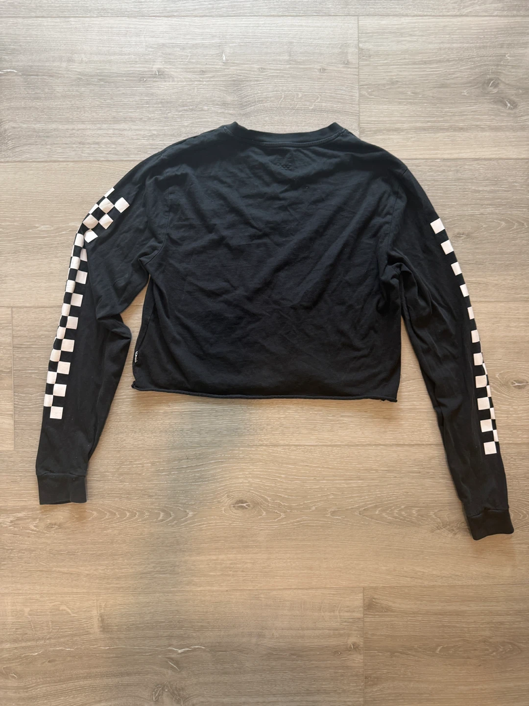 Vans Black Cropped Long Sleeve T-Shirt - X-Small - photo 5