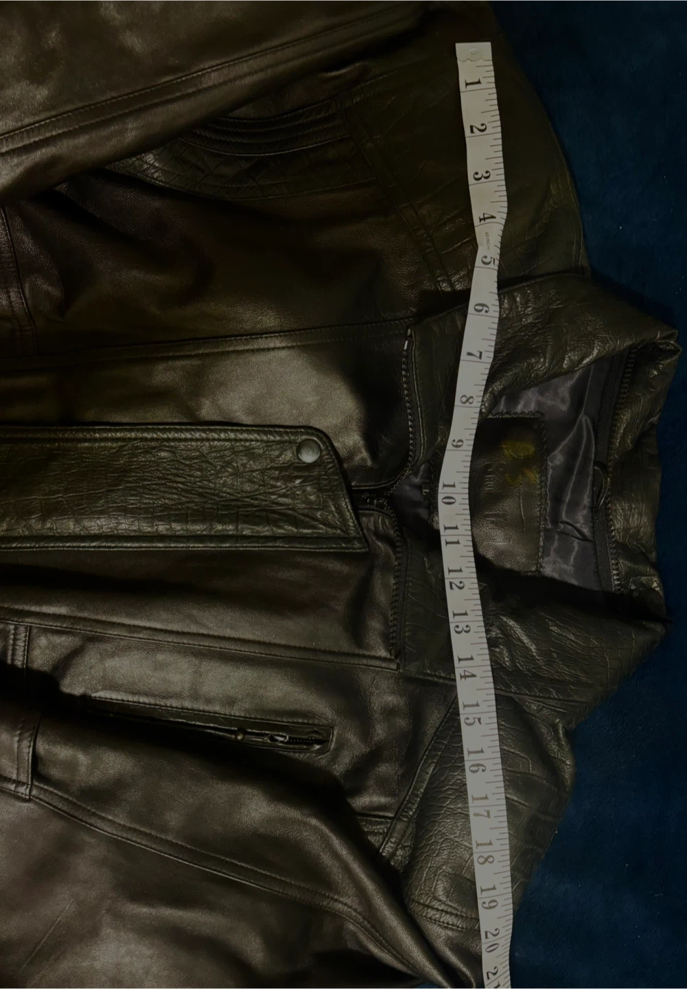 Vintage Full-Grain Leather Bomber Jacket – Size L - photo 4