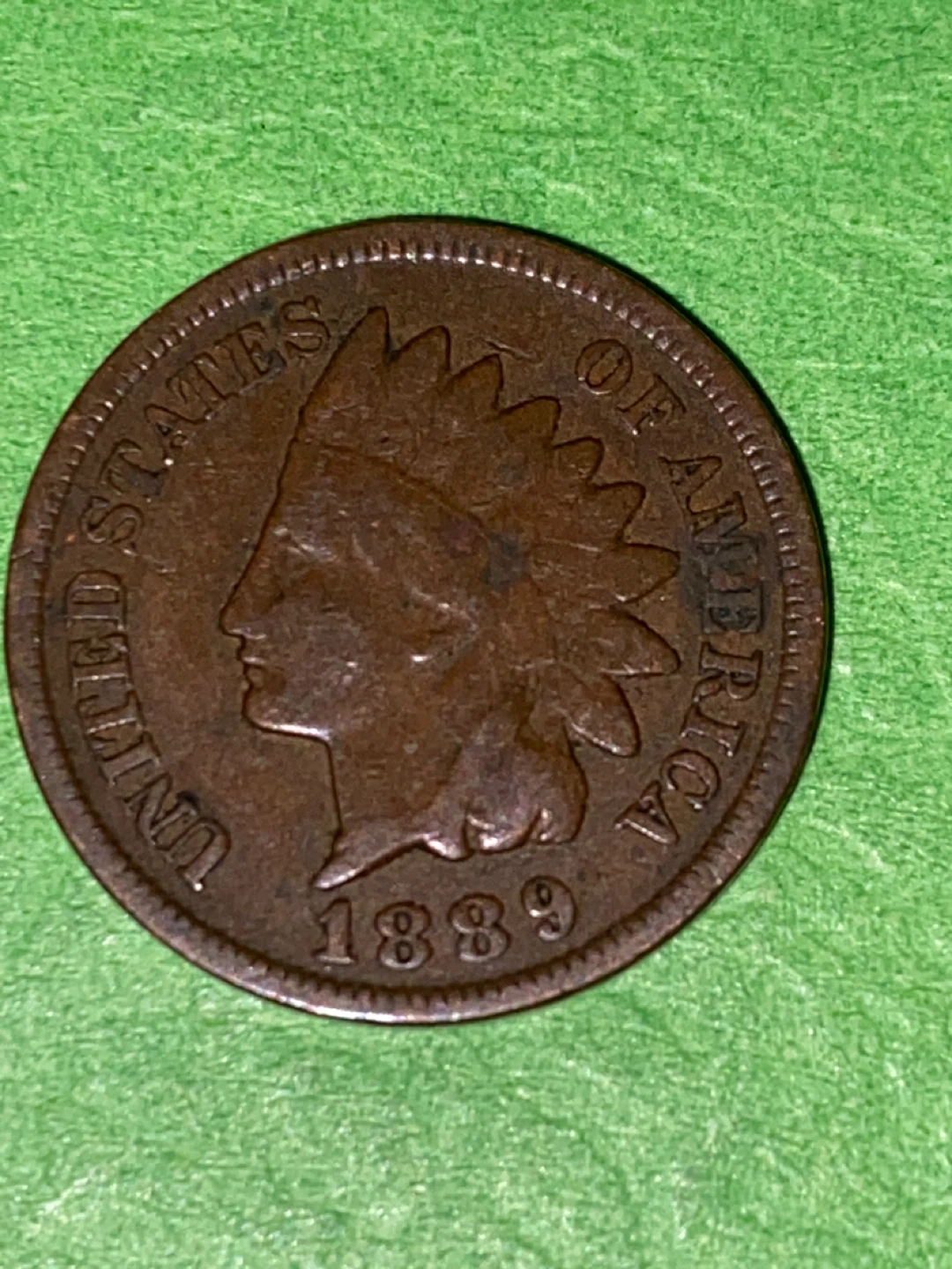1889 Indian Head Cent - One Cent Coin
