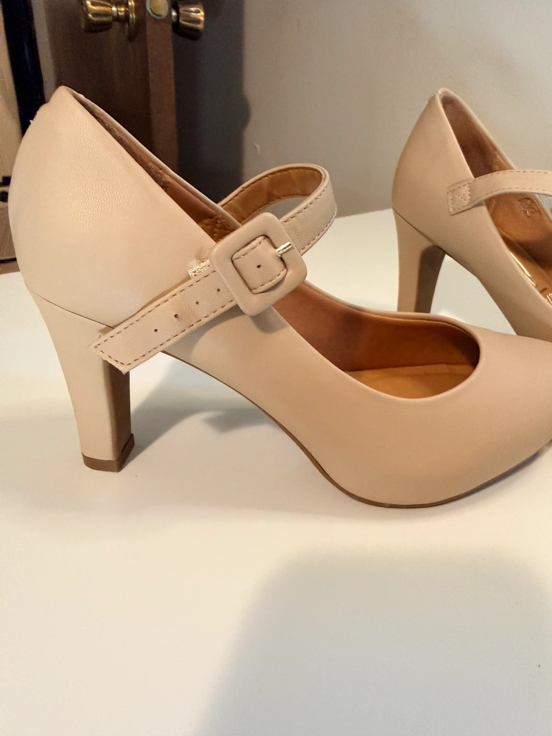 Vizzano Mary Jane Heels - Beige