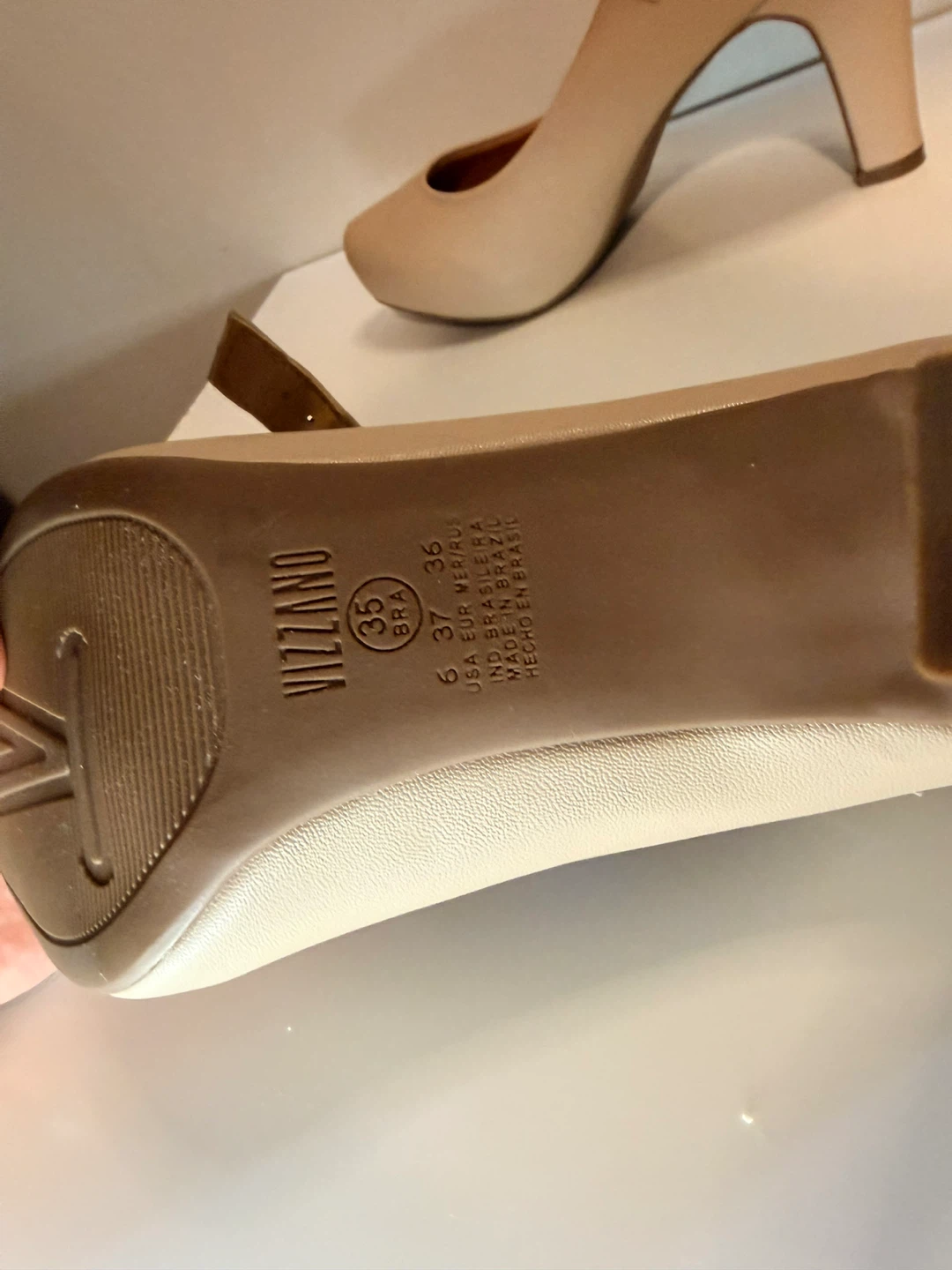 Vizzano Mary Jane Heels - Beige - photo 4