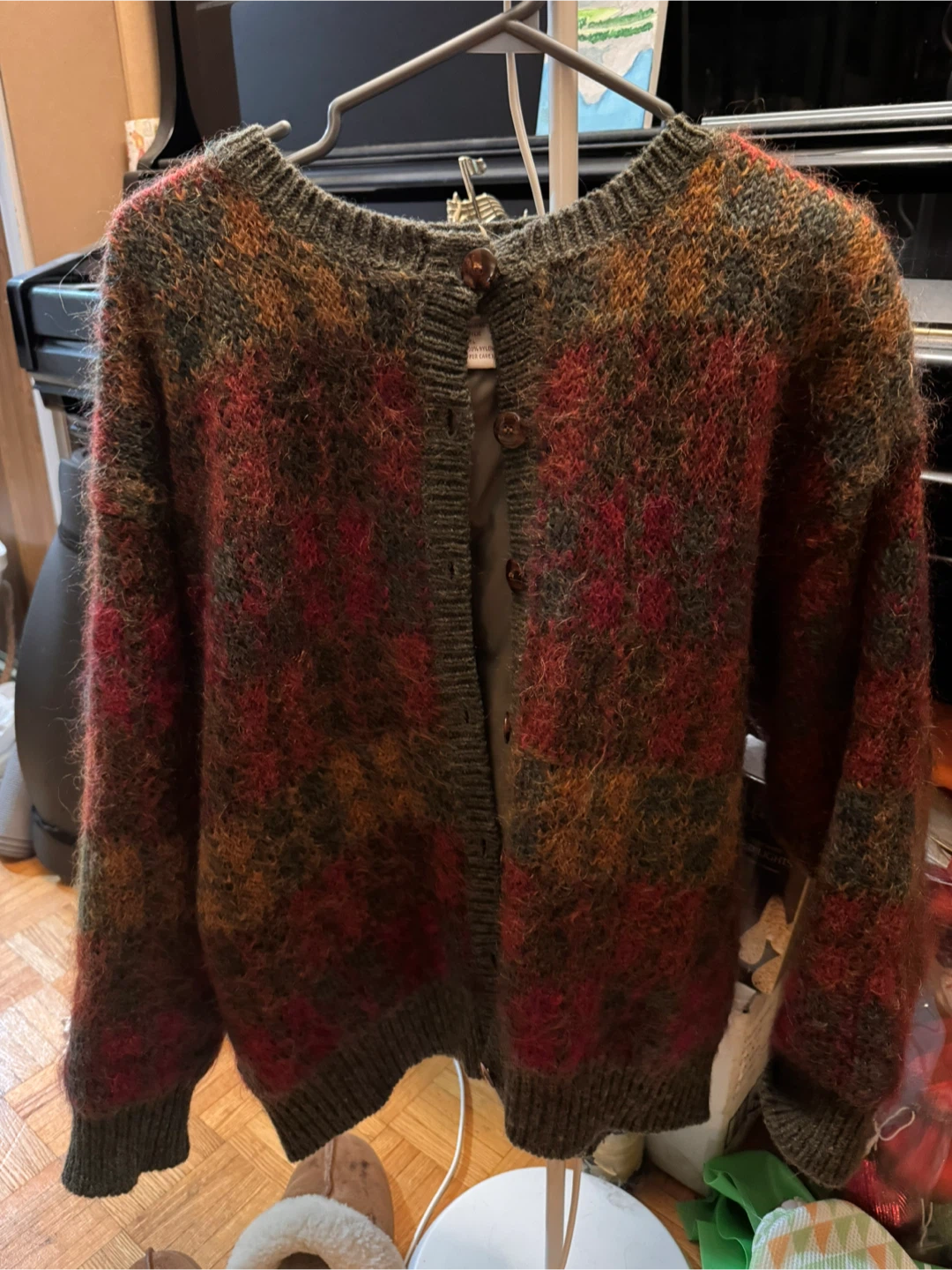 Vintage Susan Bristol Women's Mohair Blend Cardigan Size M