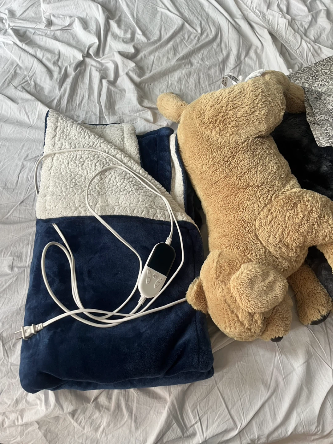 OneAmg Electric Heated Blanket - Navy Blue