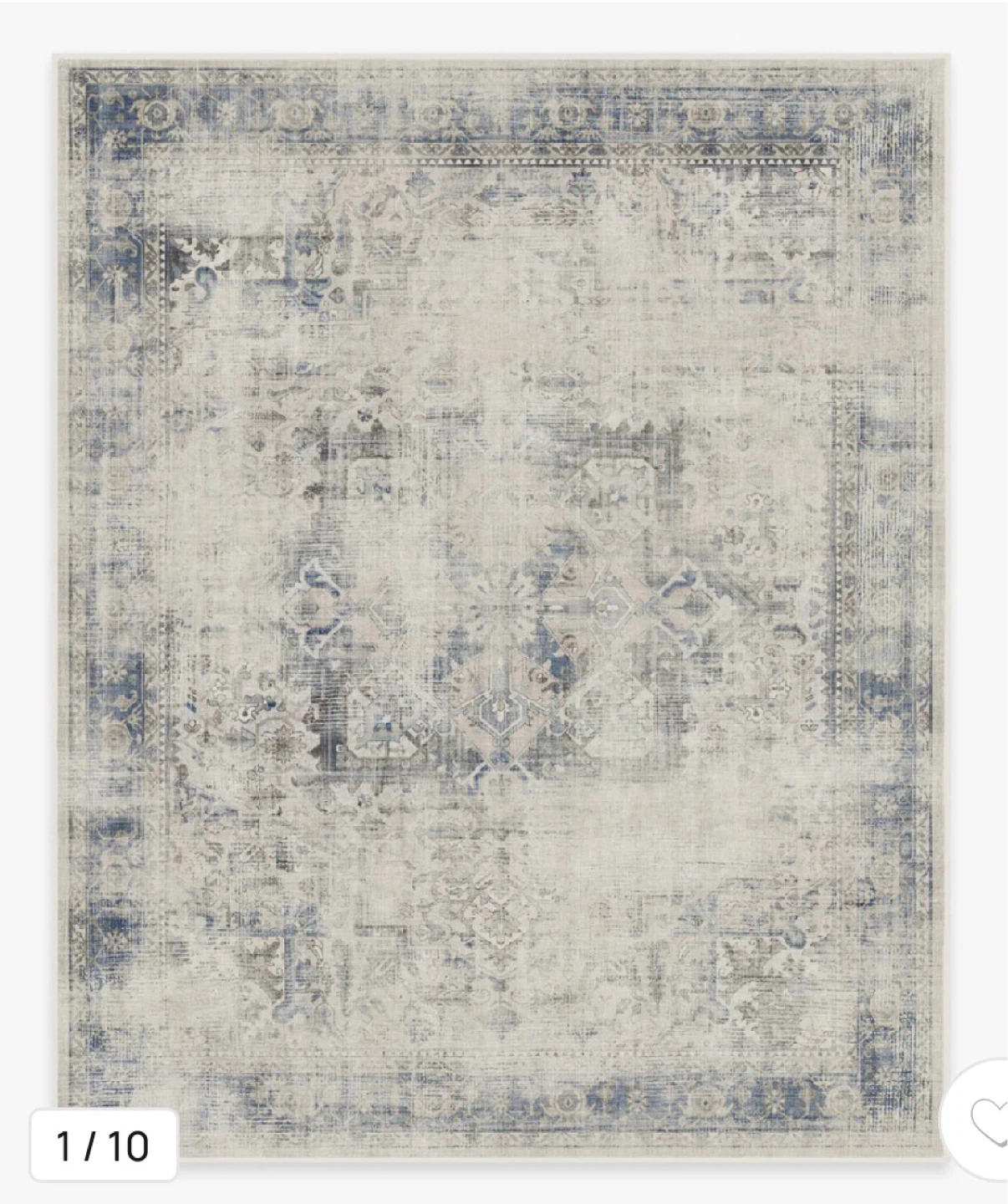 8x10 Kamran Blue Quartz Flatwoven Ruggable