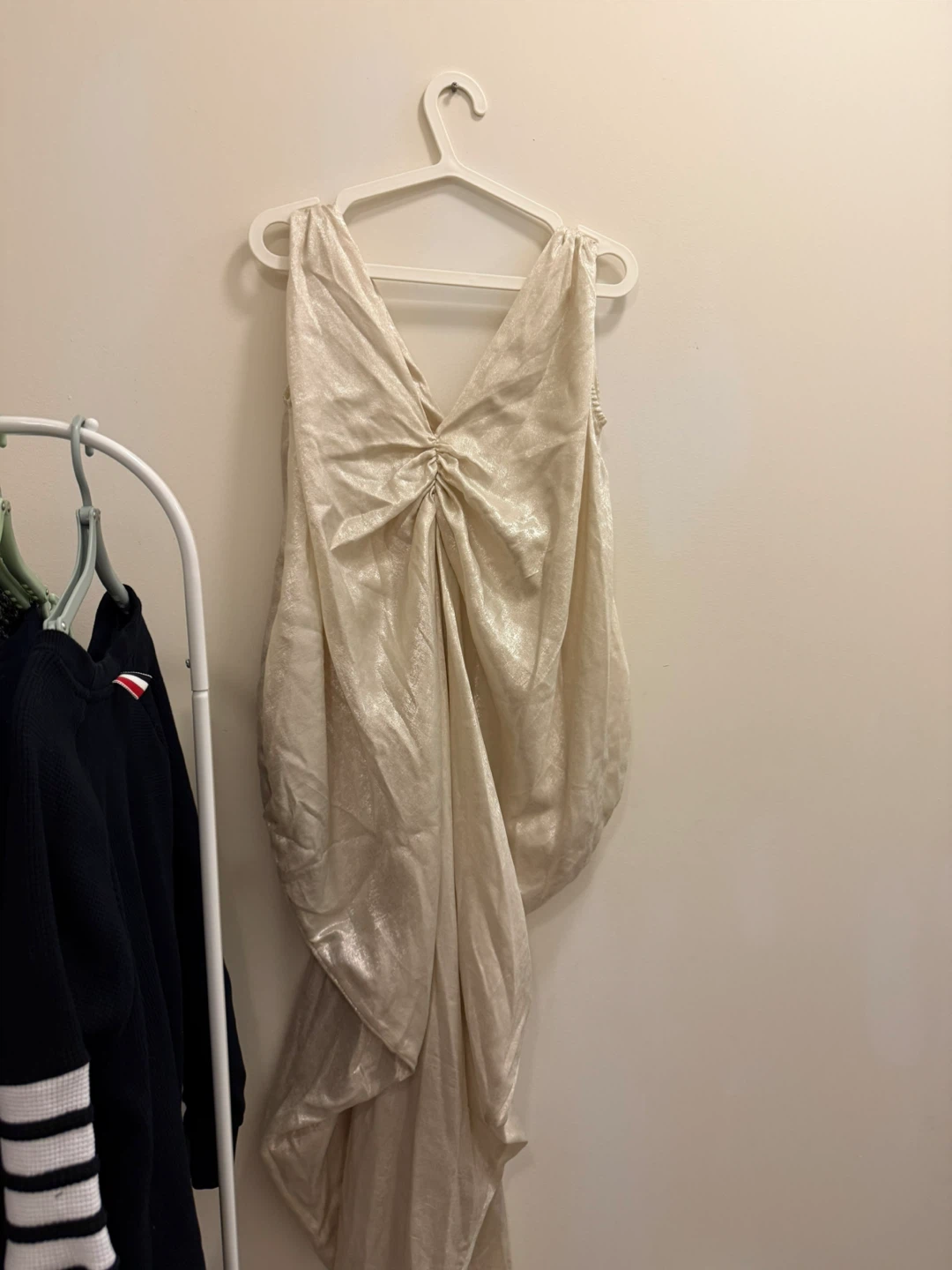 Gold Metallic Drape Dress - photo 4