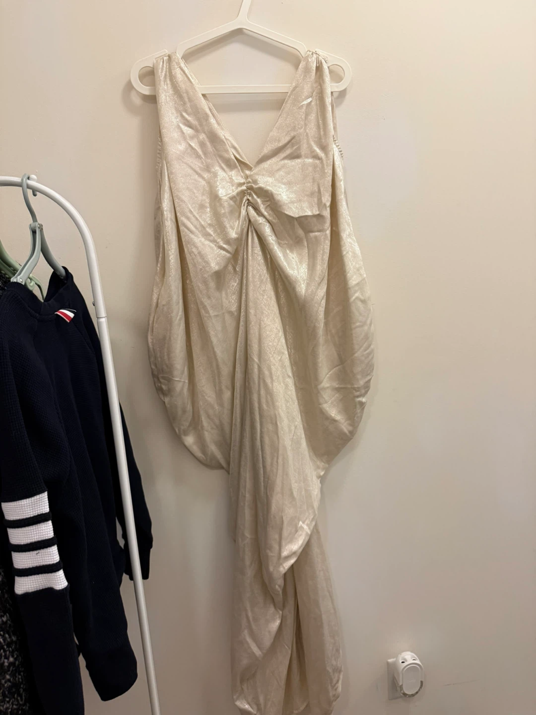 Gold Metallic Drape Dress - photo 2