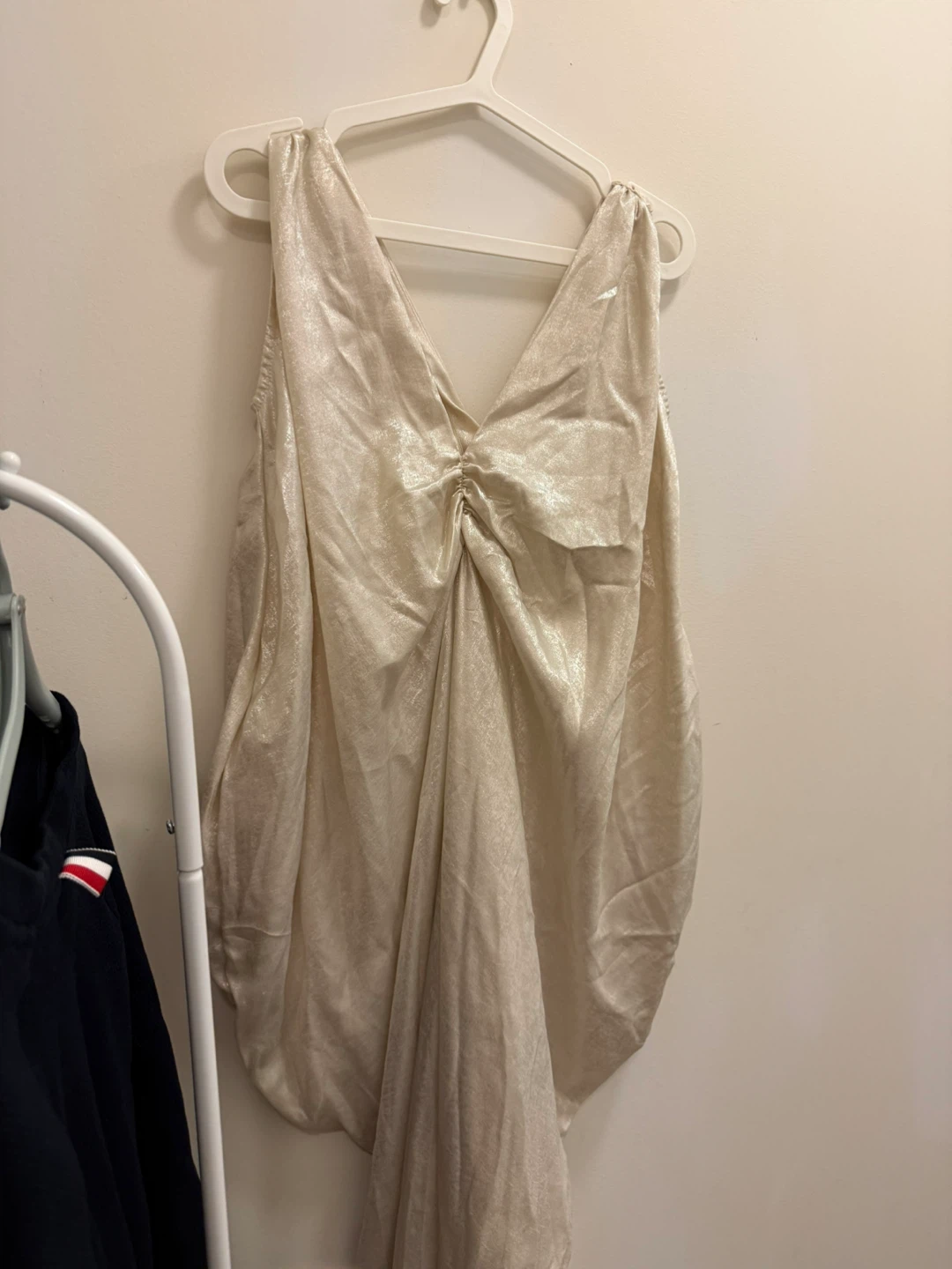 Gold Metallic Drape Dress - photo 3