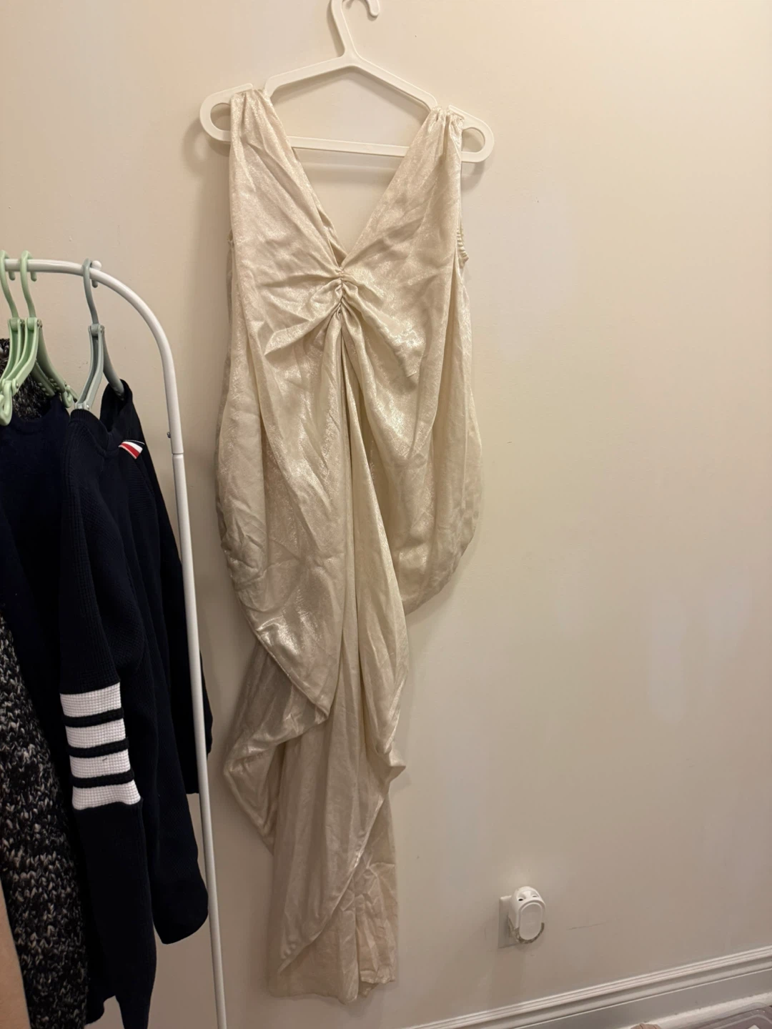 Gold Metallic Drape Dress - photo 5