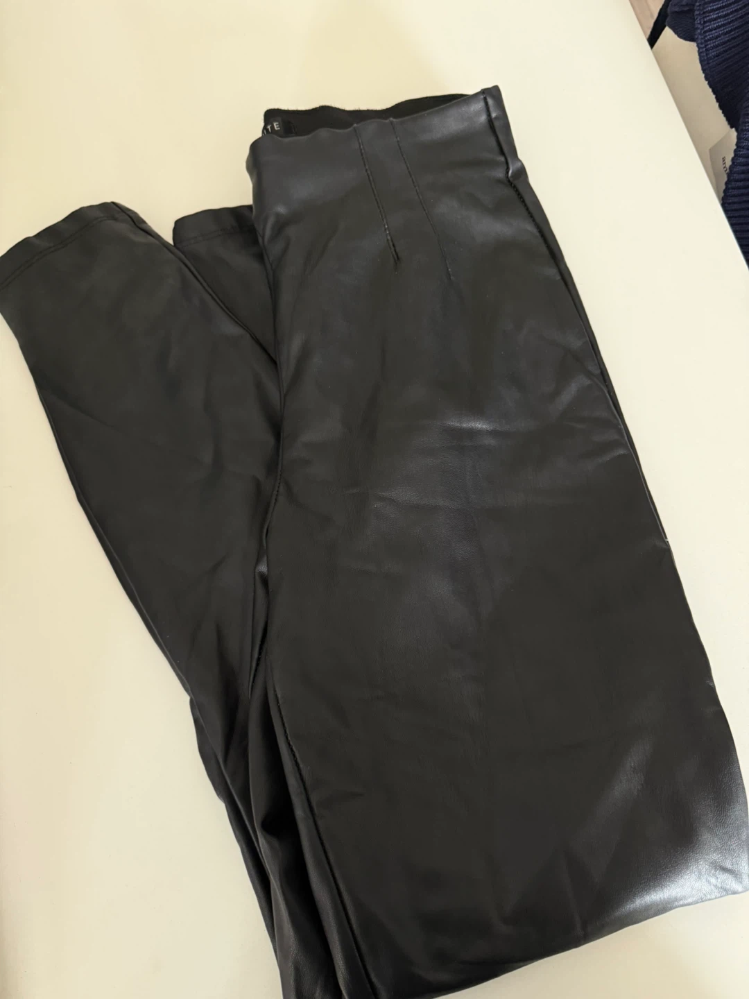 Dynamite Black Faux Leather Pants Size M - photo 2