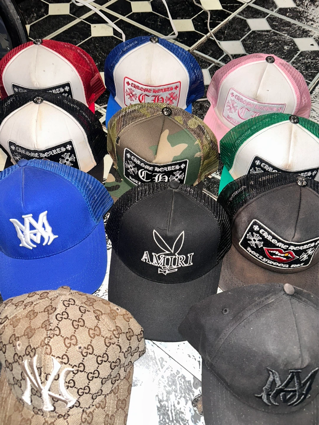 Assorted Designer Hats - Chrome Hearts, Amiri, Gucci - photo 2