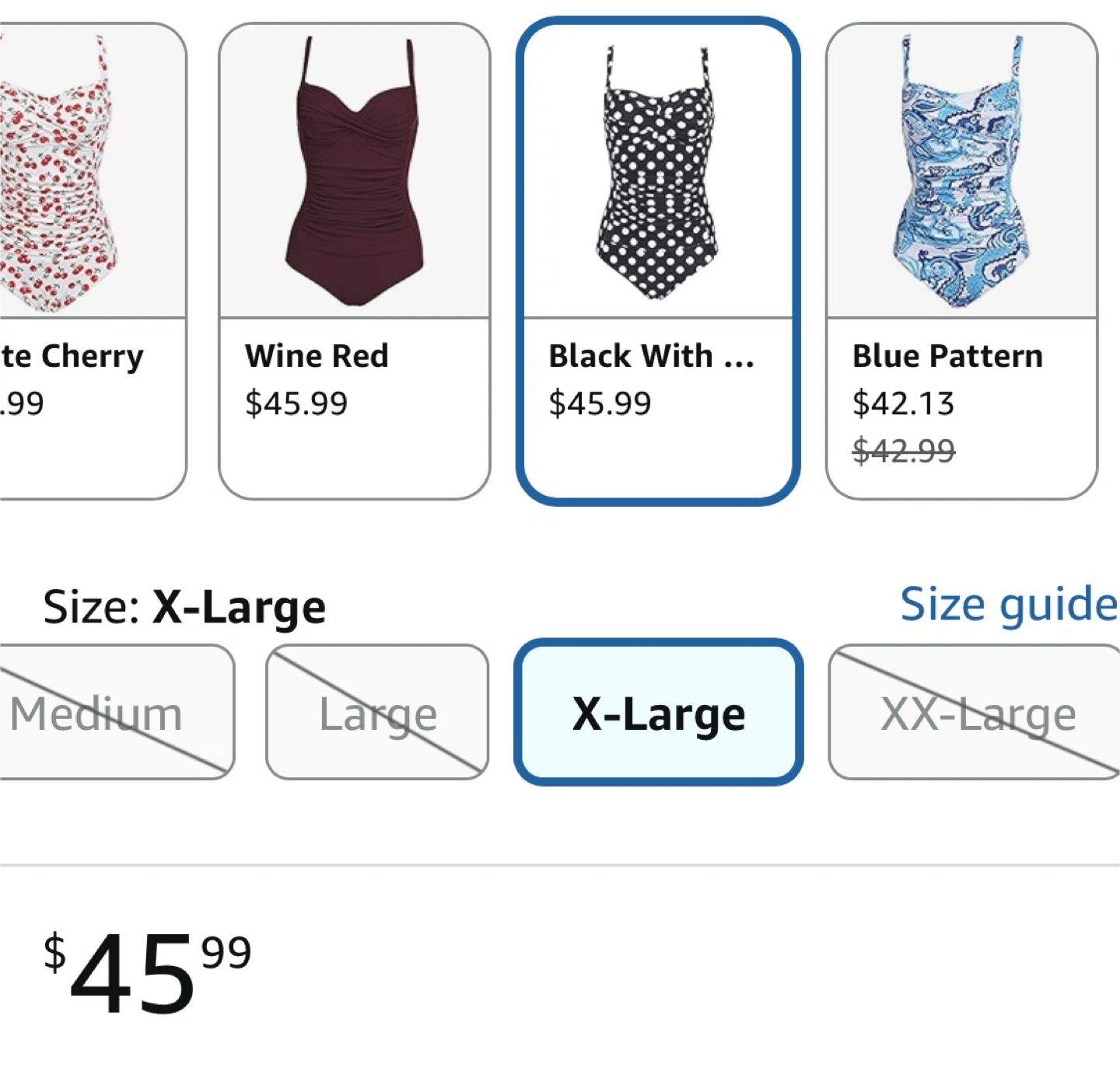 Ekolair Black and White Polka Dot One-Piece Swimsuit - Large - photo 3