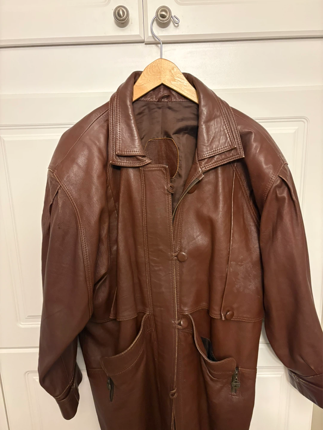 Burgundy Leather Jacket - photo 2