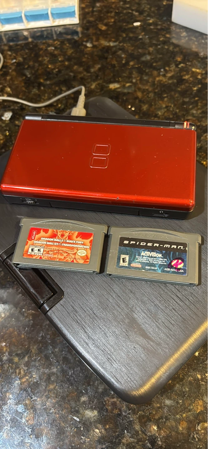 Nintendo DS Lite Red with 2 games