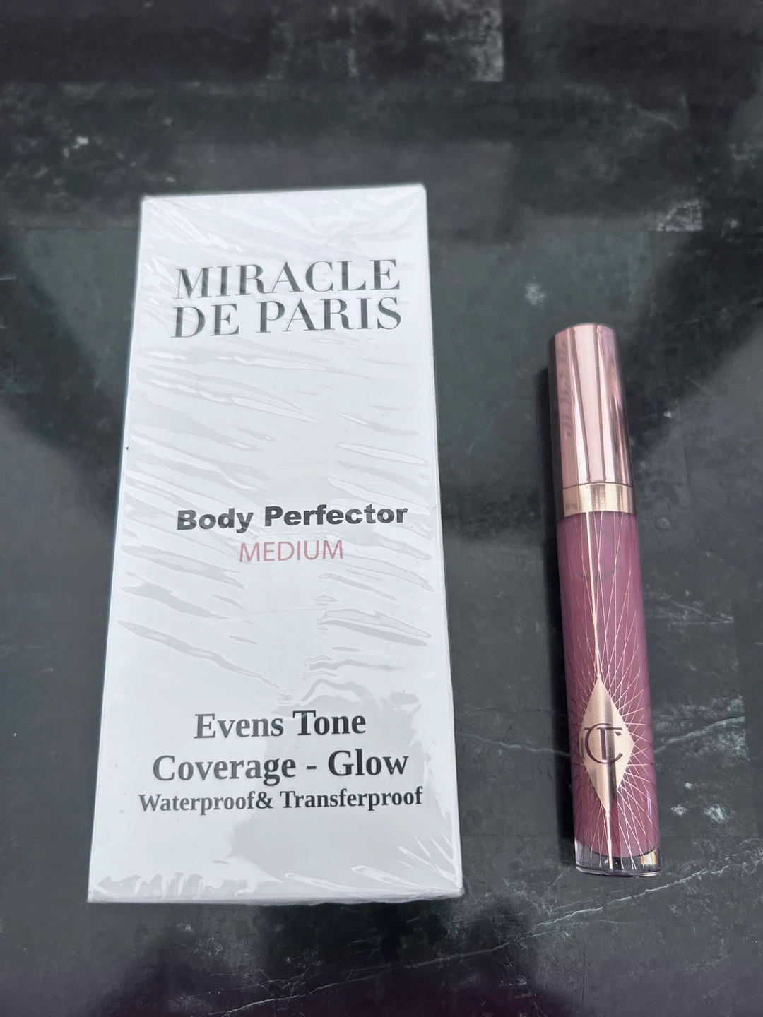 Body Perfector Cream and Charlotte Tilbury Lip Gloss