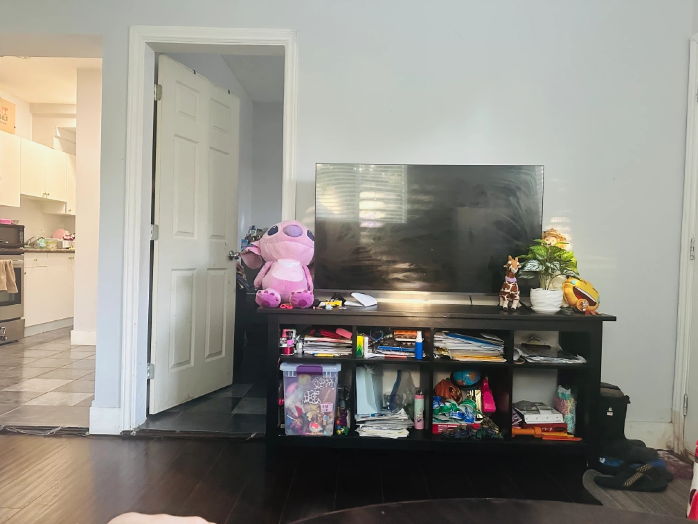 LG Tv 55 inches with wooden stand