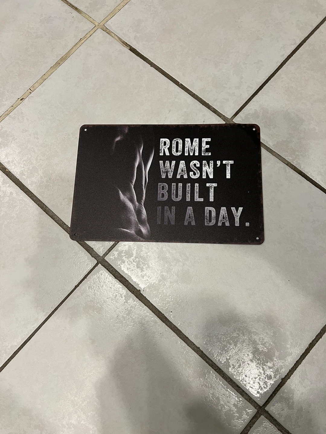 WANUYP Vintage Tin Sign - Rome Wasn't Built In A Day