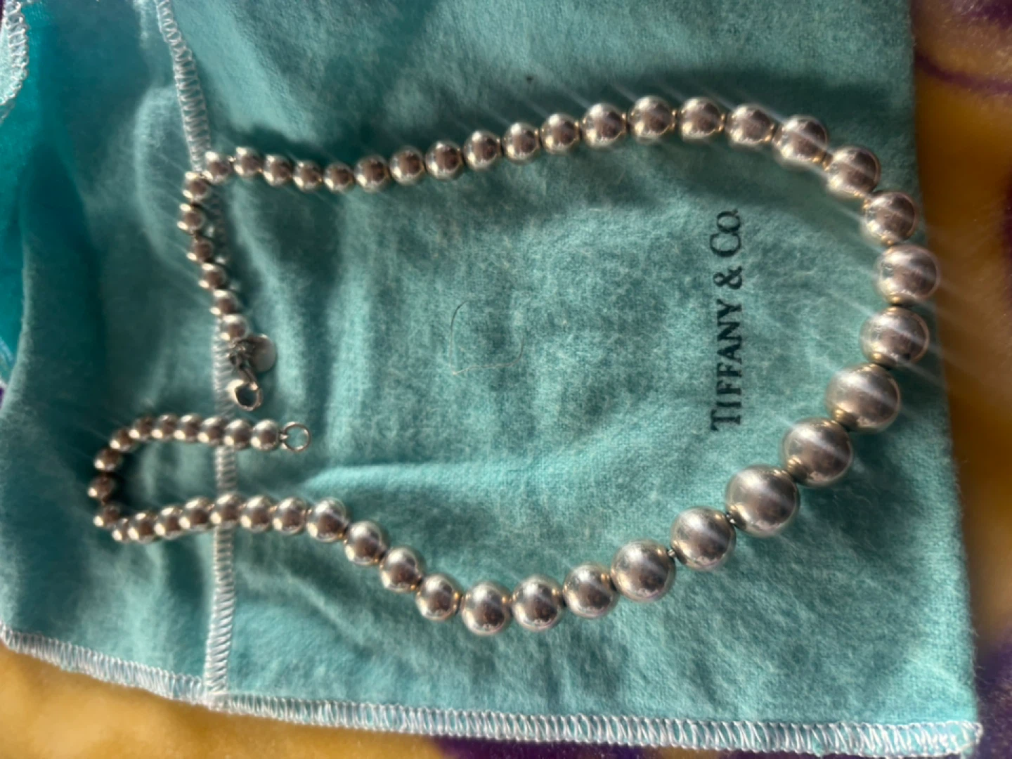 Tiffany & Co. Sterling Silver Bead Necklace - photo 2