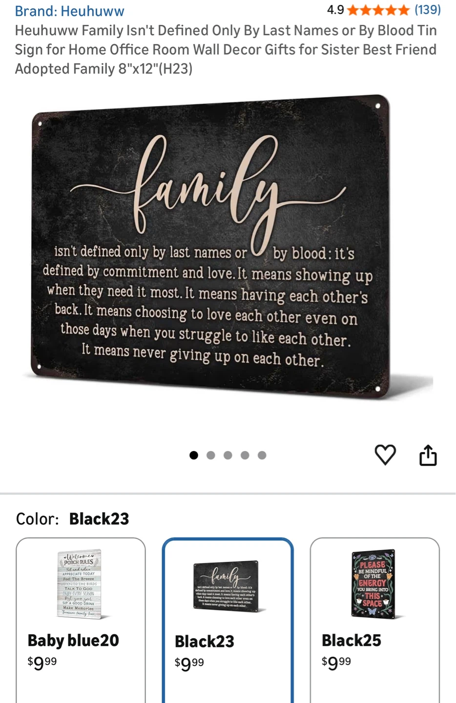 Heuhuww Family Definition Metal Sign 8"x12" - photo 2