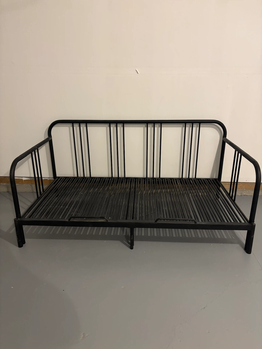 Black Metal Daybed Frame + Mattress and comforter - photo 2