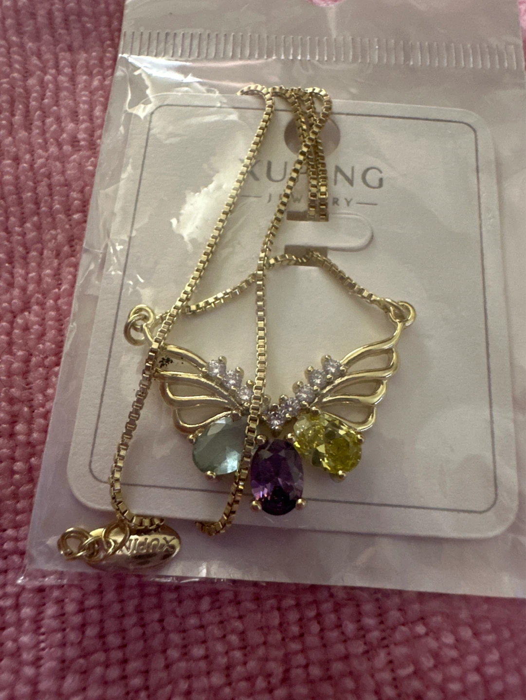 14k Gold laminated Necklace with Pendants