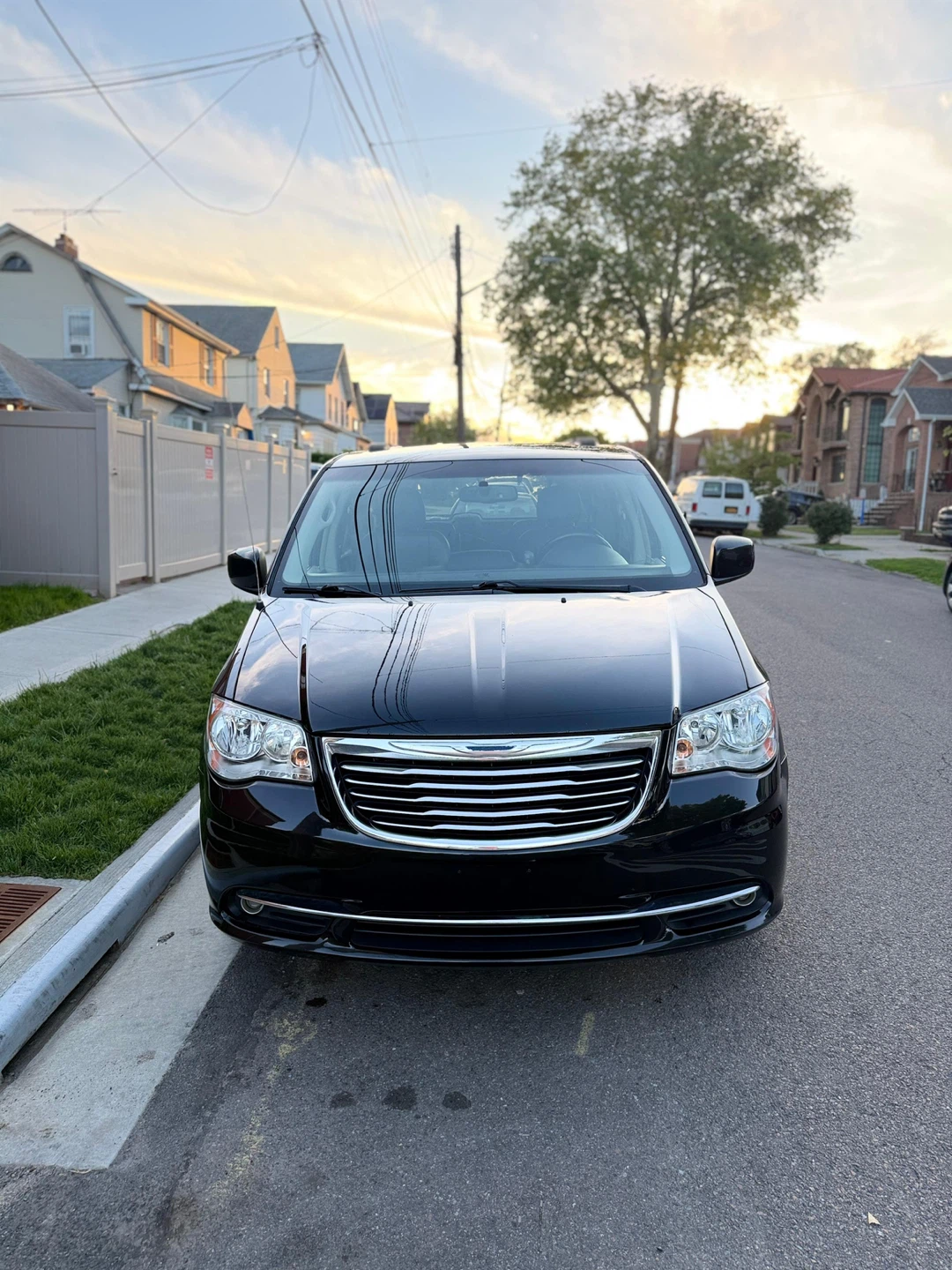 Black Chrysler Town & Country Minivan