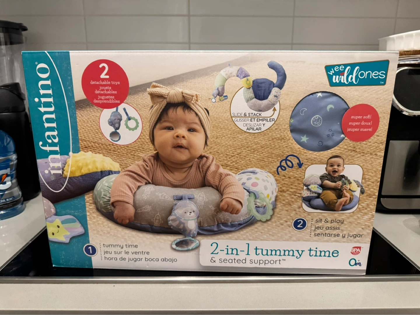 Infantino 2-in-1 Tummy Time and Seated Support