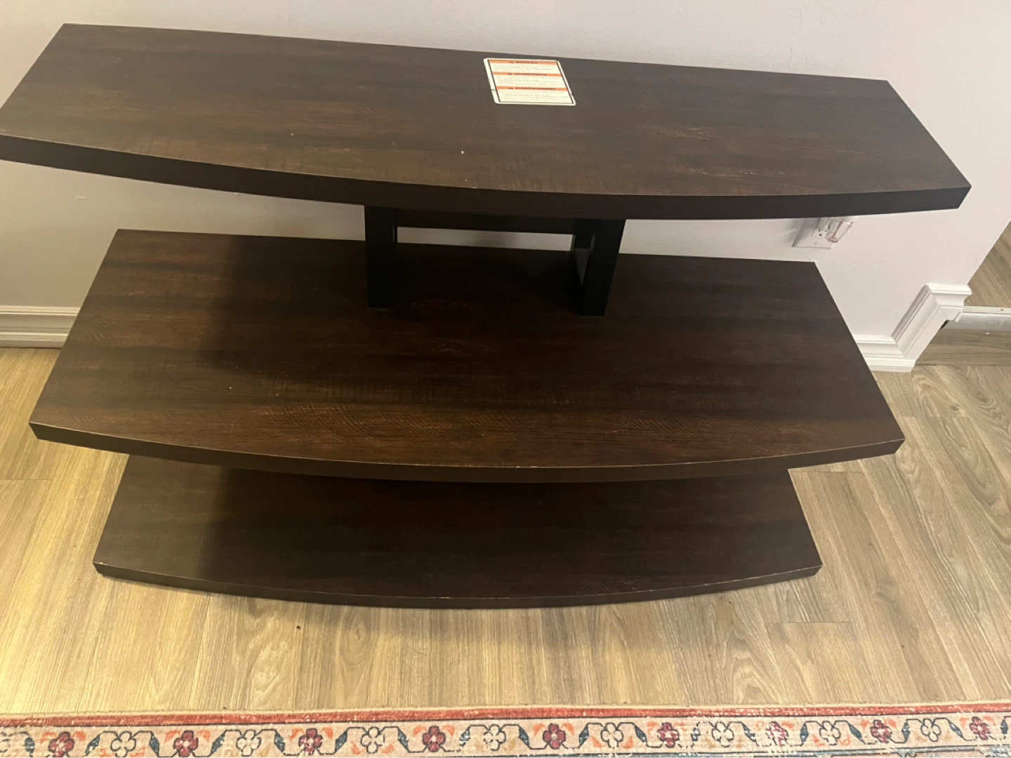 Dark Brown Wood TV Stand