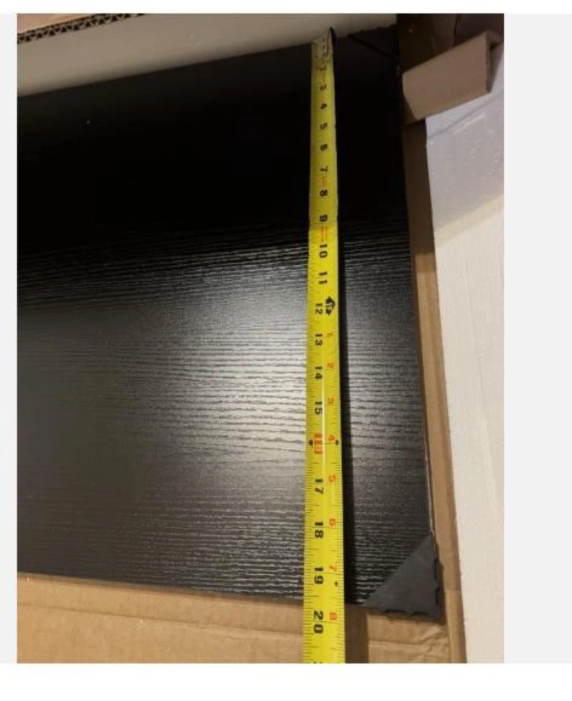 Black L-Shaped Desk with Power Outlet and Shelving - photo 5