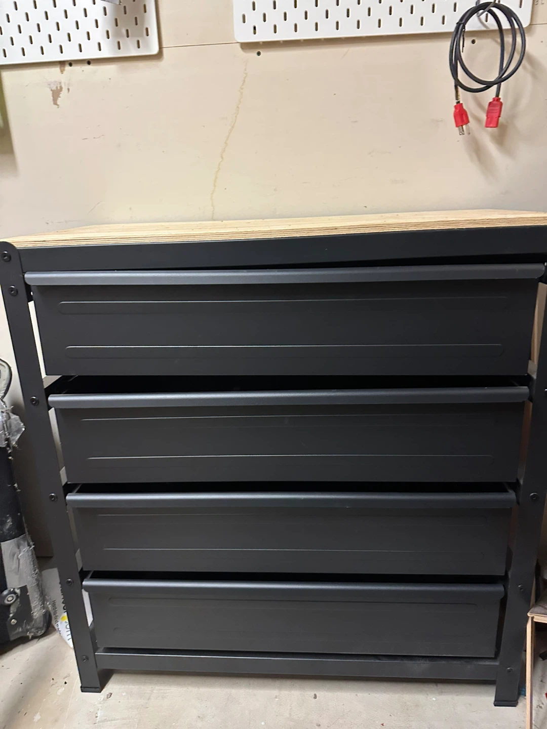 4-Drawer Rolling Tool Chest with Wooden Top - photo 2