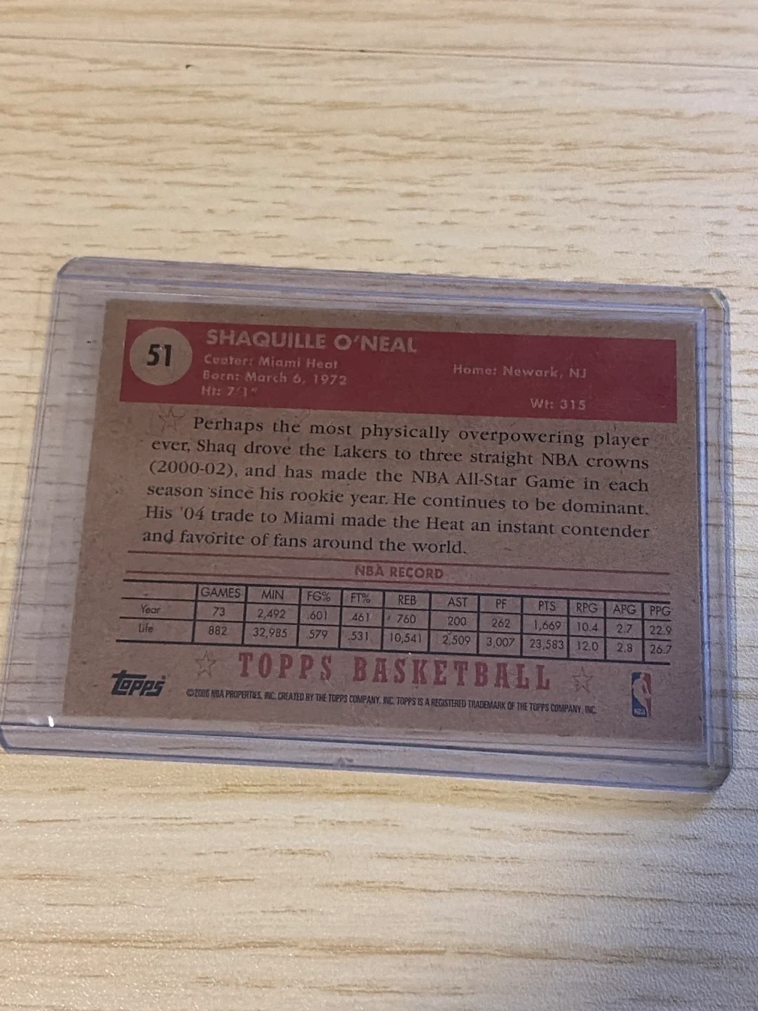 Signed Topps 1952 Style Shaquille O'Neal Basketball Card - photo 2