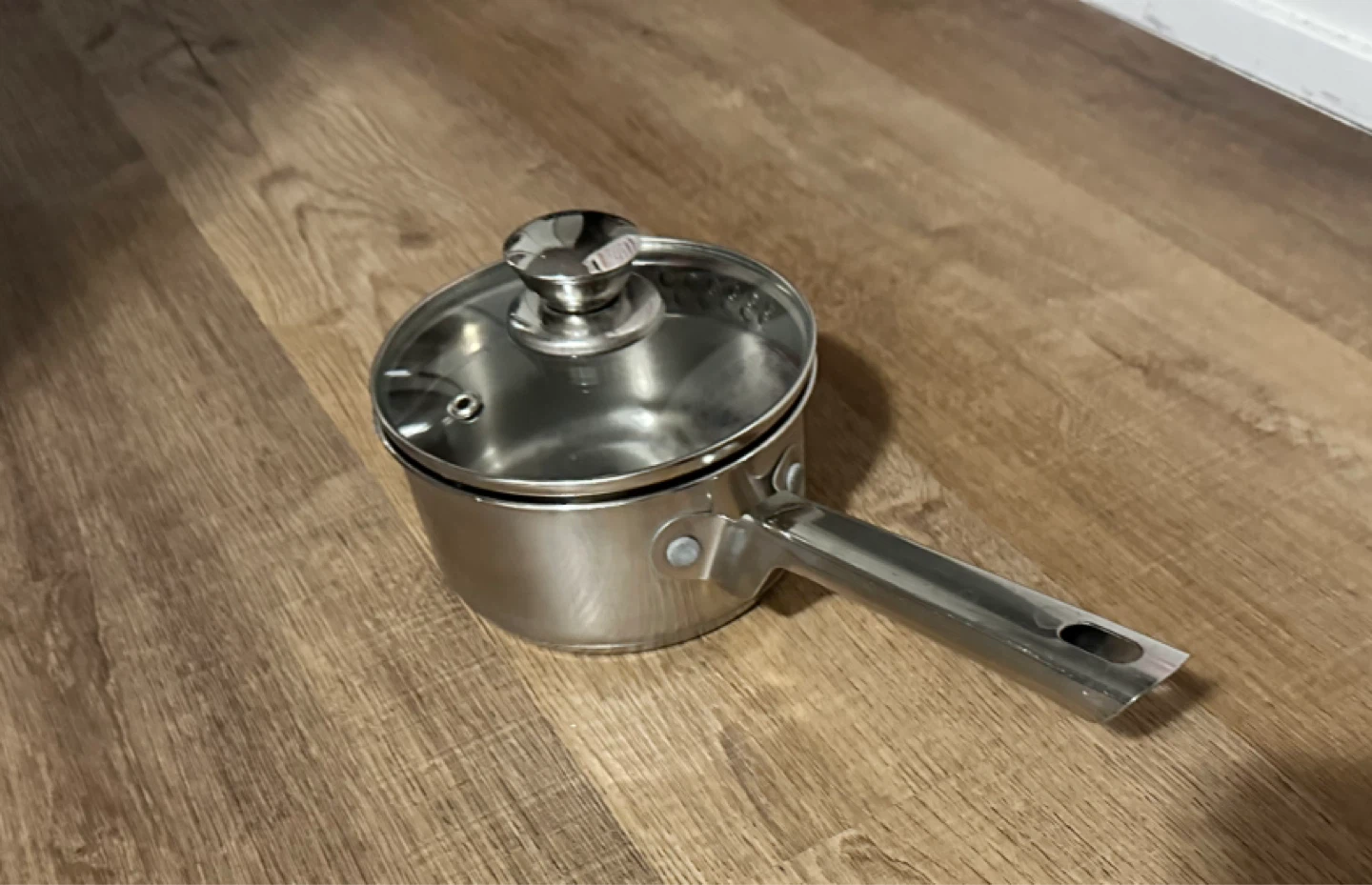 Stainless Steel Saucepan with Glass Lid
