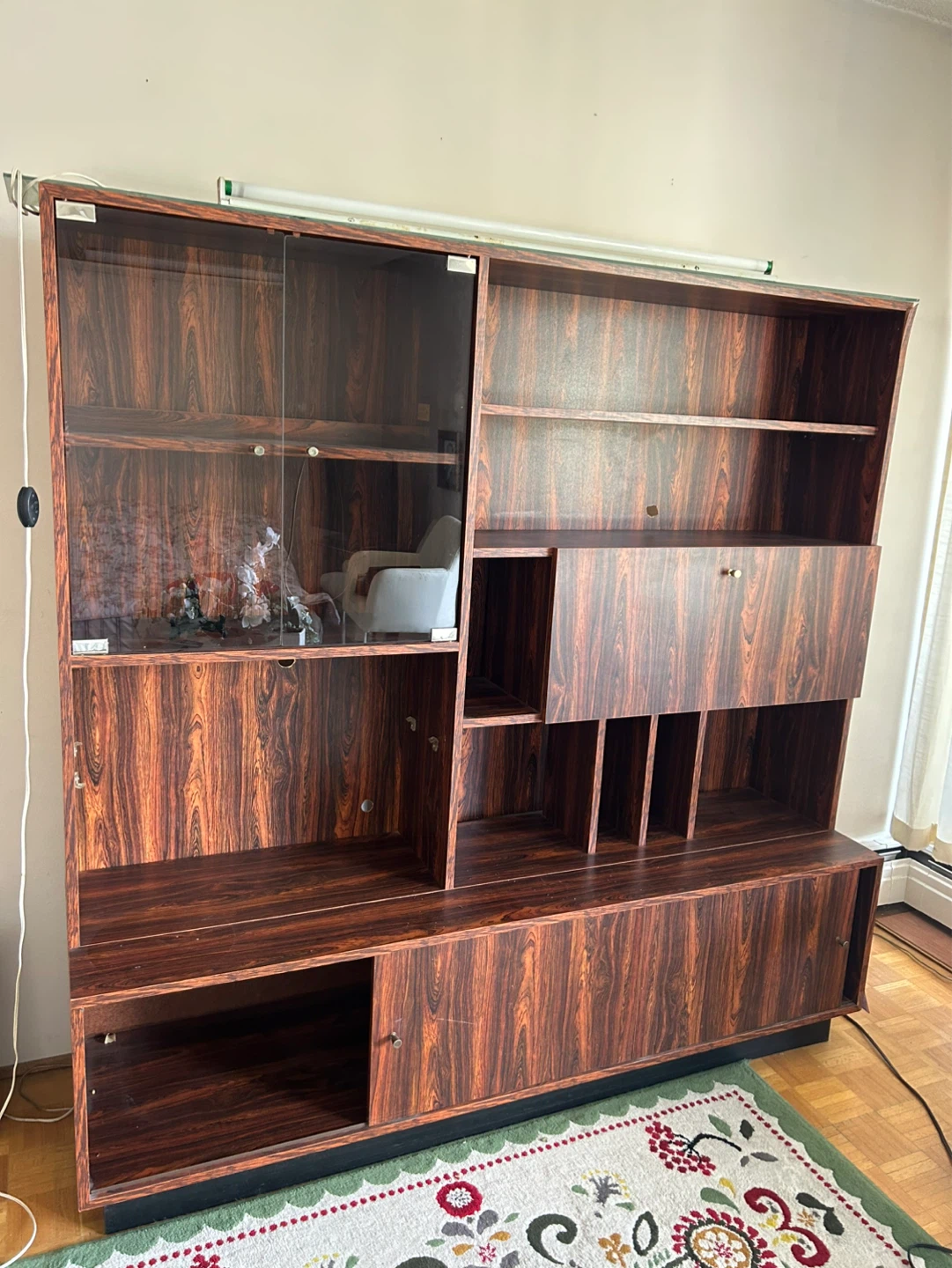 Vintage Rosewood Bookcase and Display Cabinet - photo 2