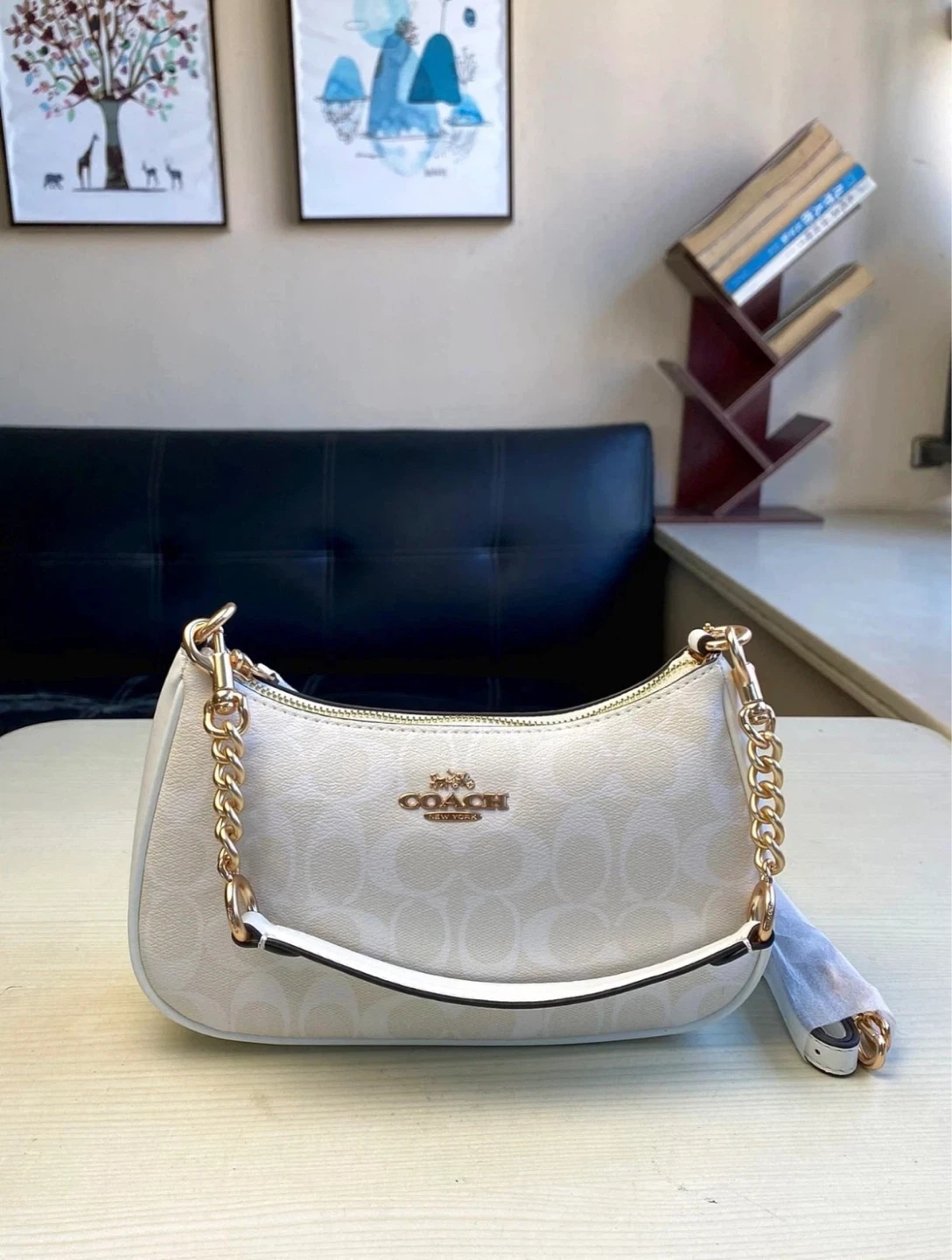 Coach White Teri Shoulder/Crossbody Bag