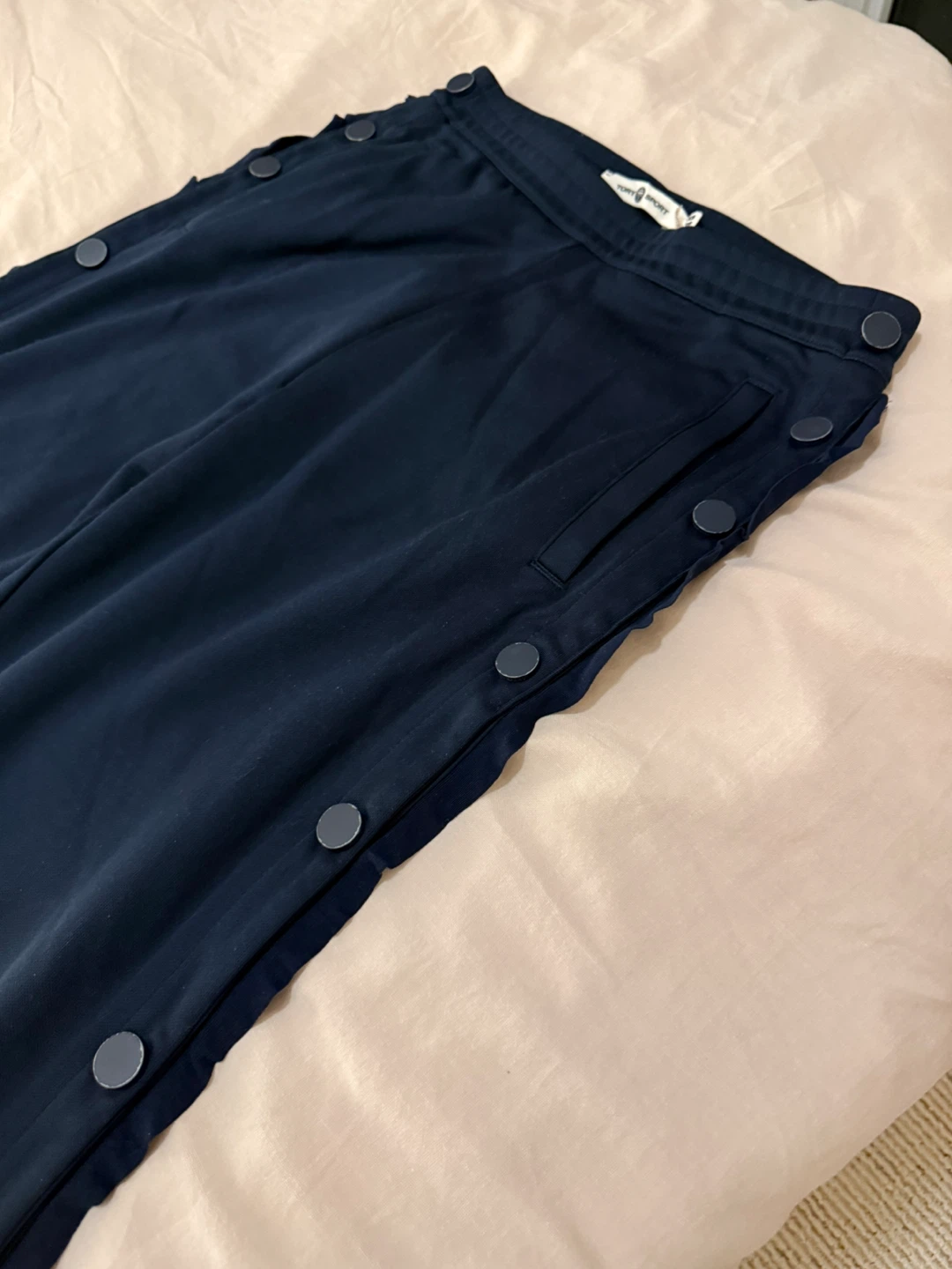 Tory Sport Snap Button Track Pants XS Navy Blue - photo 3