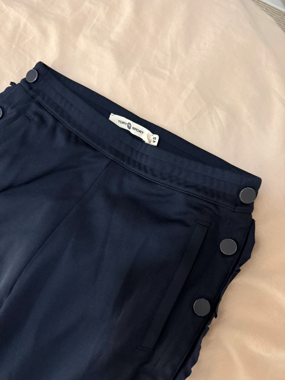 Tory Sport Snap Button Track Pants XS Navy Blue - photo 2