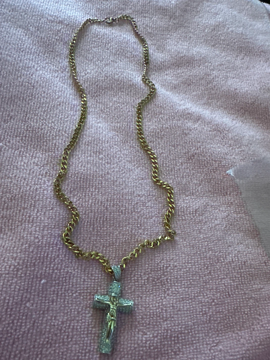 KUPING 14kGold laminated Chain with Jesus Crucifix Pendant - photo 3