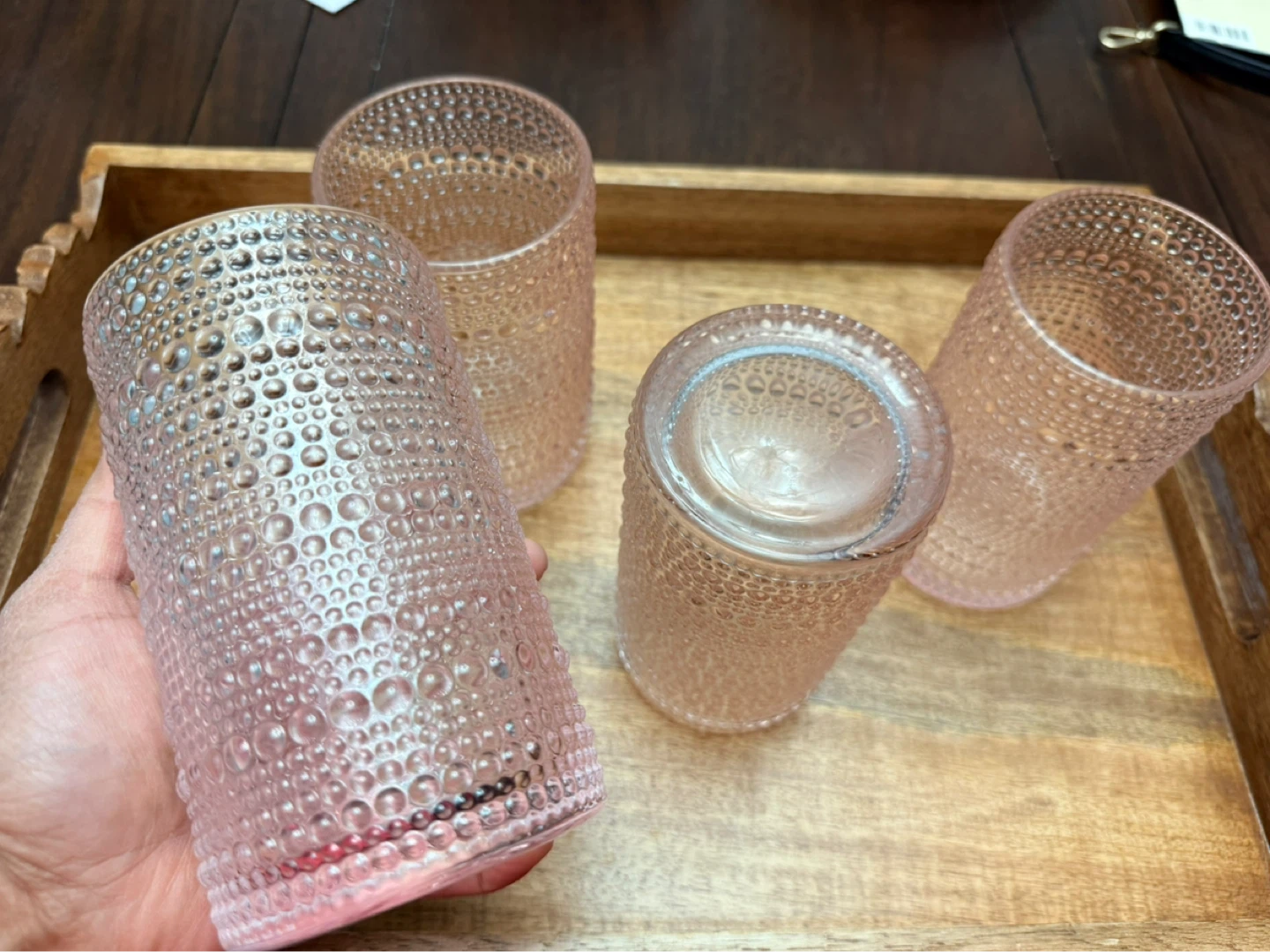 Set of 4 Pink Textured Tumblers - photo 4